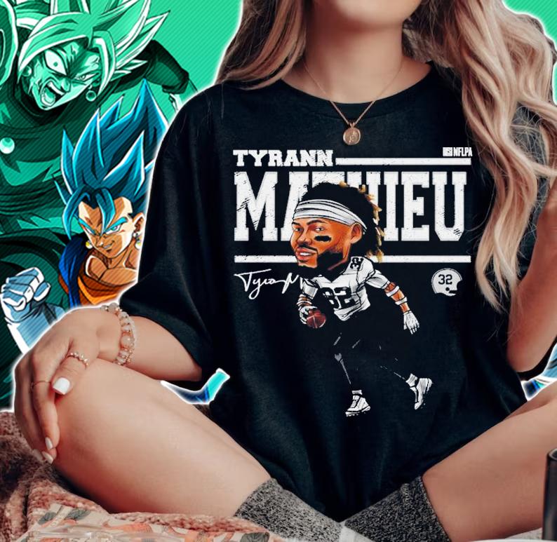 Tyrann Mathieu New Orleans Cartoon Football Signature Shirt t-shirt woman shirt