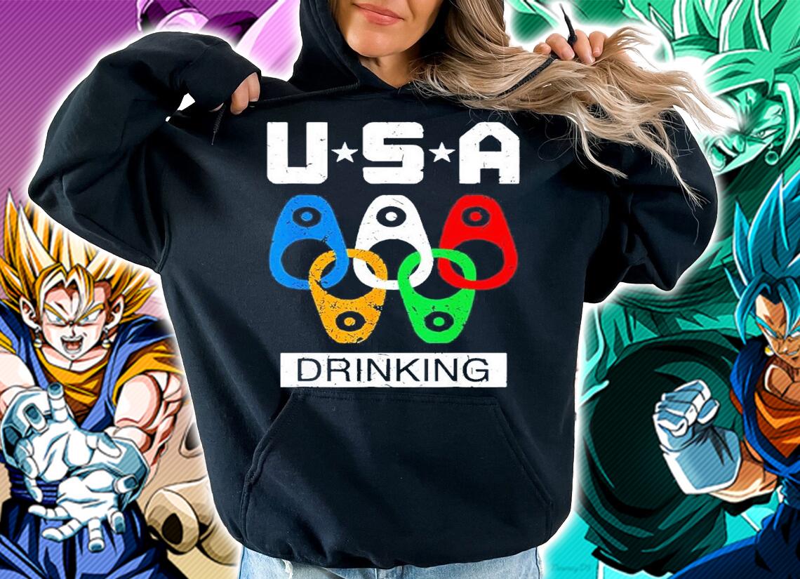 USA Drinking Team American Flag Drinking Beer Lover shirt t-shirt hoodie