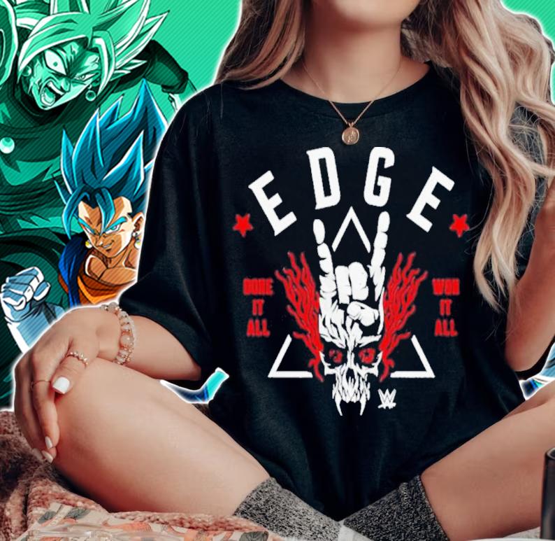 Edge Done It All Won It All Wht Shirt t-shirt woman shirt