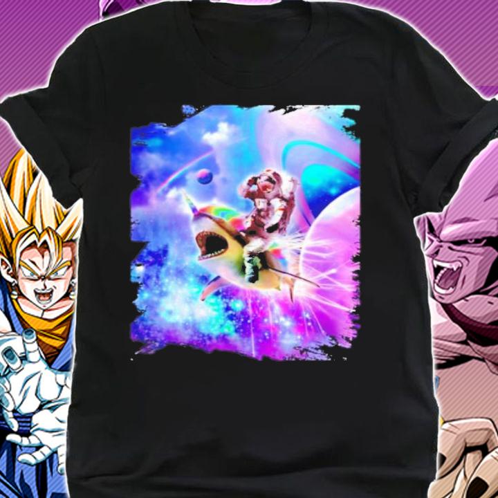 Galaxy Astronaut Cat Riding Rainbow Shark Unicorn Shirt t-shirt shirt