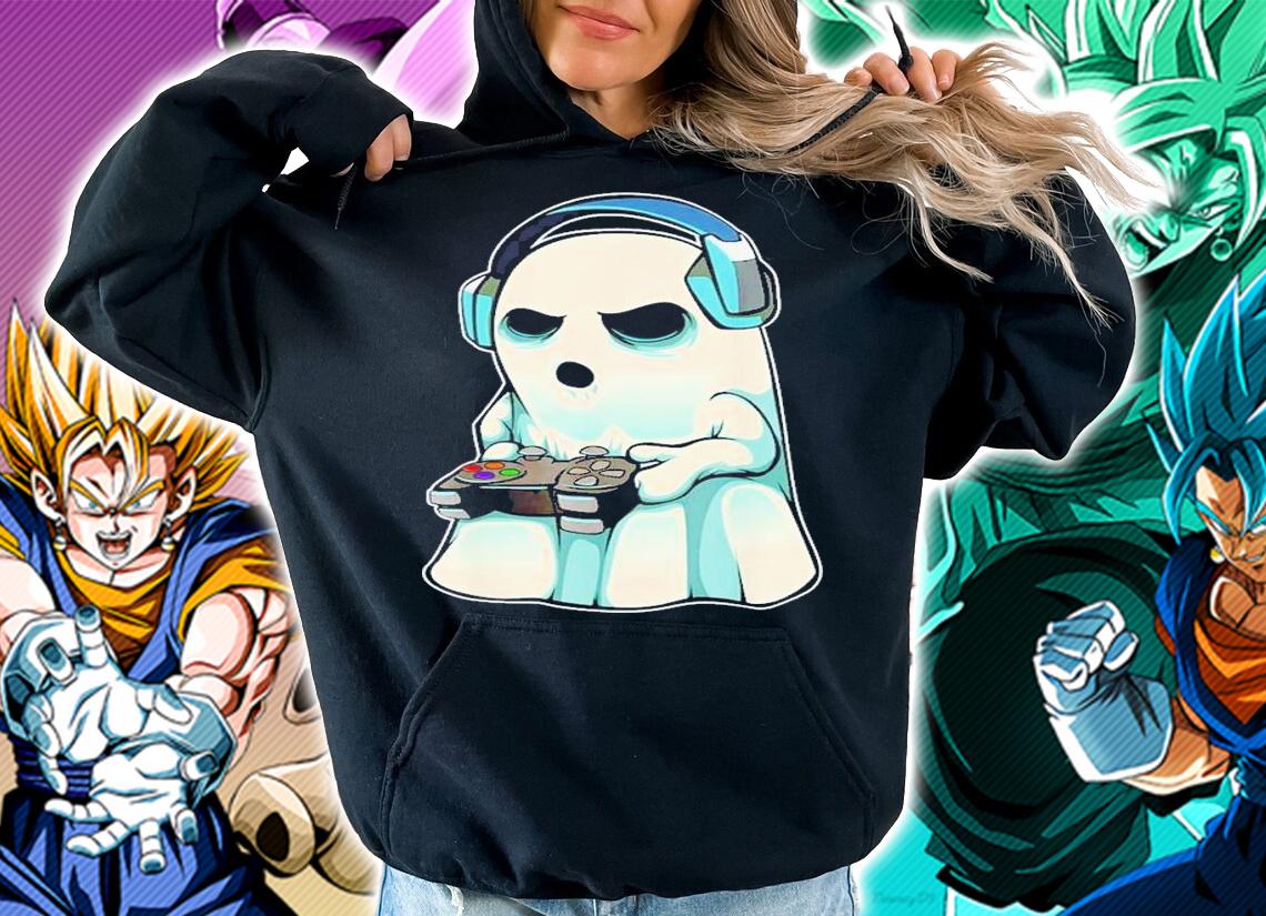 Gamer Ghost Lazy Halloween Costume Cool Video-Game Gaming T-Shirt t-shirt hoodie