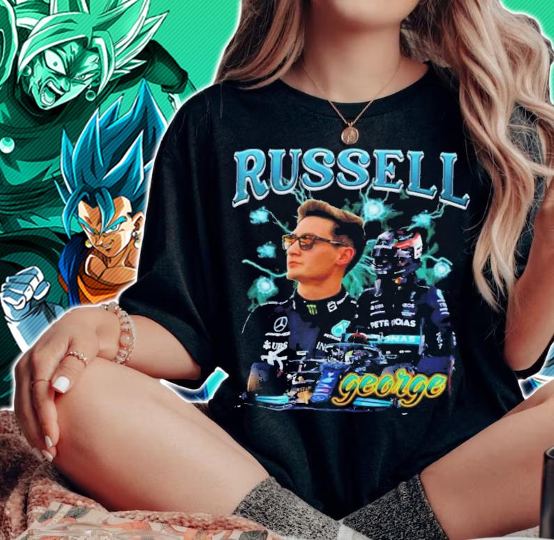 George Russell Mercedes RUS63 Driver Racing Championship Formula T-Shirt t-shirt woman shirt