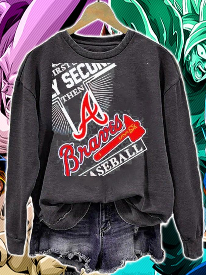 God first family second then Braves baseball 2022 nice shirt t-shirt sweatshirt