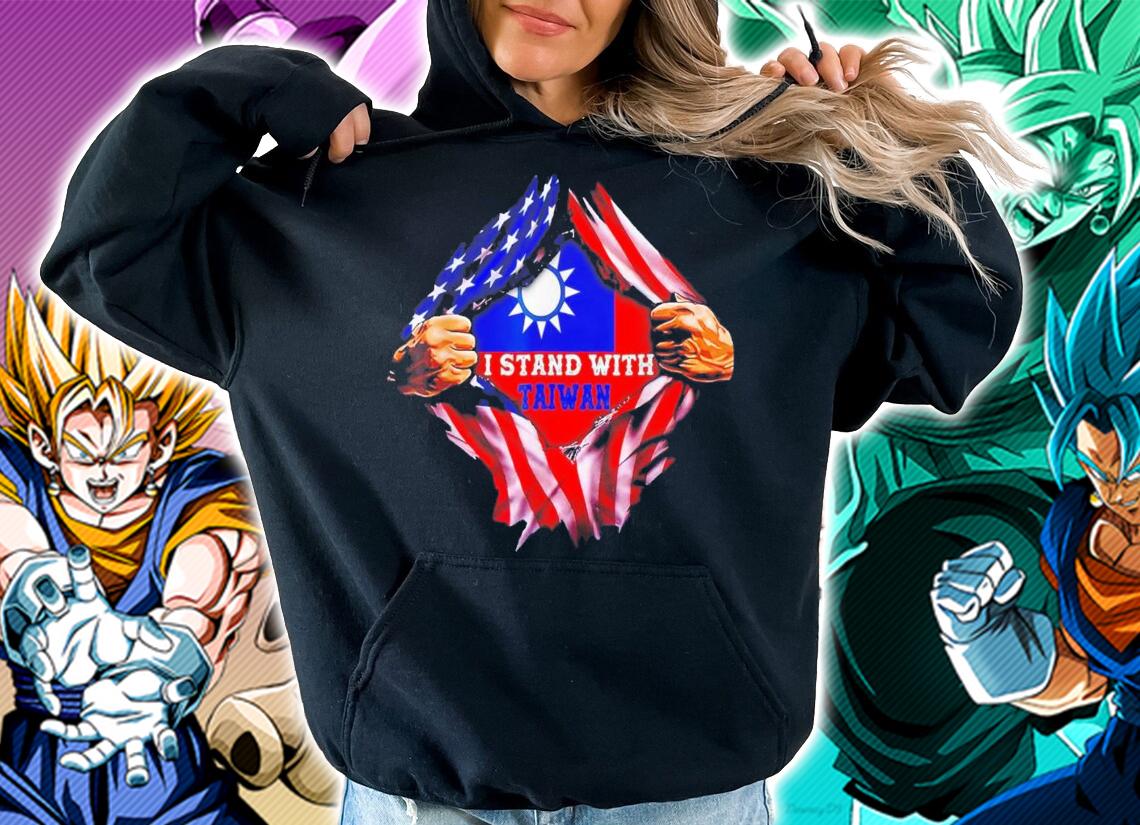 I Stand With Taiwan Flag American Flag Support Taiwan T-Shirt t-shirt hoodie