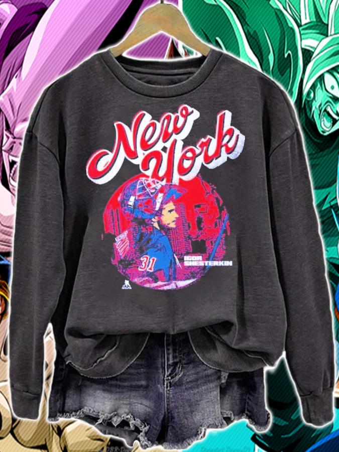 Igor Shesterkin New York R Cityscape Hockey Shirt t-shirt sweatshirt
