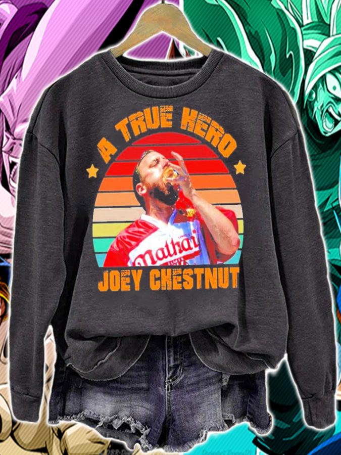 Joey Chestnut A True Hero Fourth Of July 2022 Vintage T-Shirt t-shirt sweatshirt