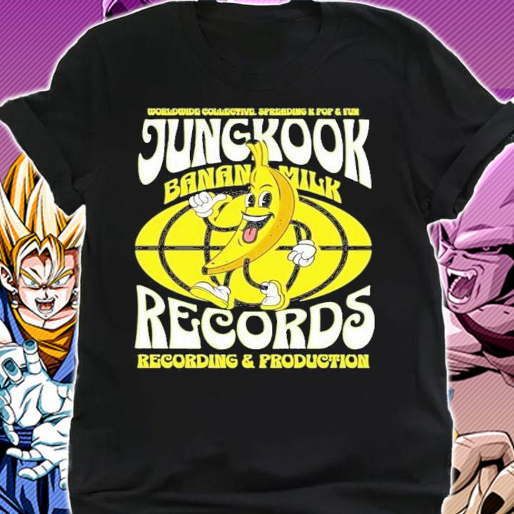 Jungkook BTS Banana Milk Records T-Shirt t-shirt shirt