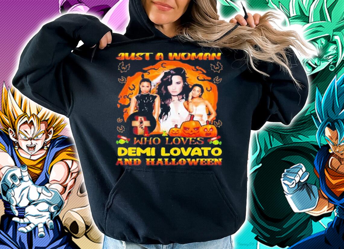 Just A Woman Who Loves Demi Lovato And Halloween Shirt t-shirt hoodie