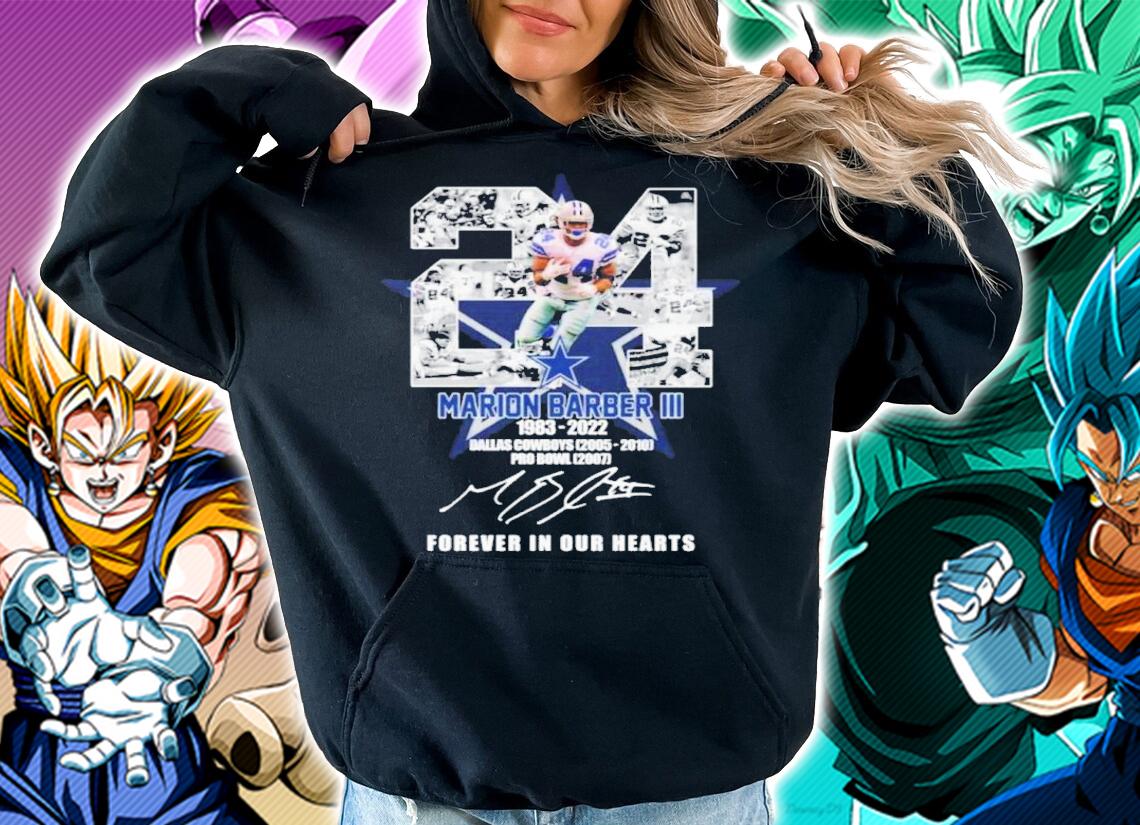 Marion Barber 24 III 1983-2022 Dallas Cowboys Signatures Forever In Our Hearts Shirt t-shirt hoodie