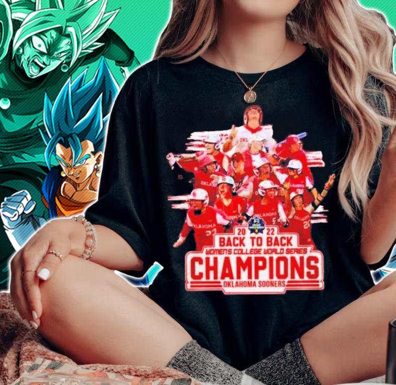 Oklahoma Sooners Back To Back Women's College World Series Champions 2022 Shirt t-shirt woman shirt