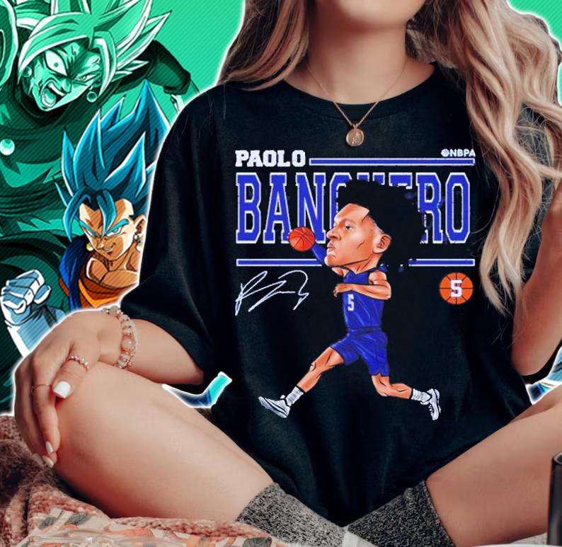 Paolo Banchero Orlando Cartoon Basketball Signature Shirt t-shirt woman shirt