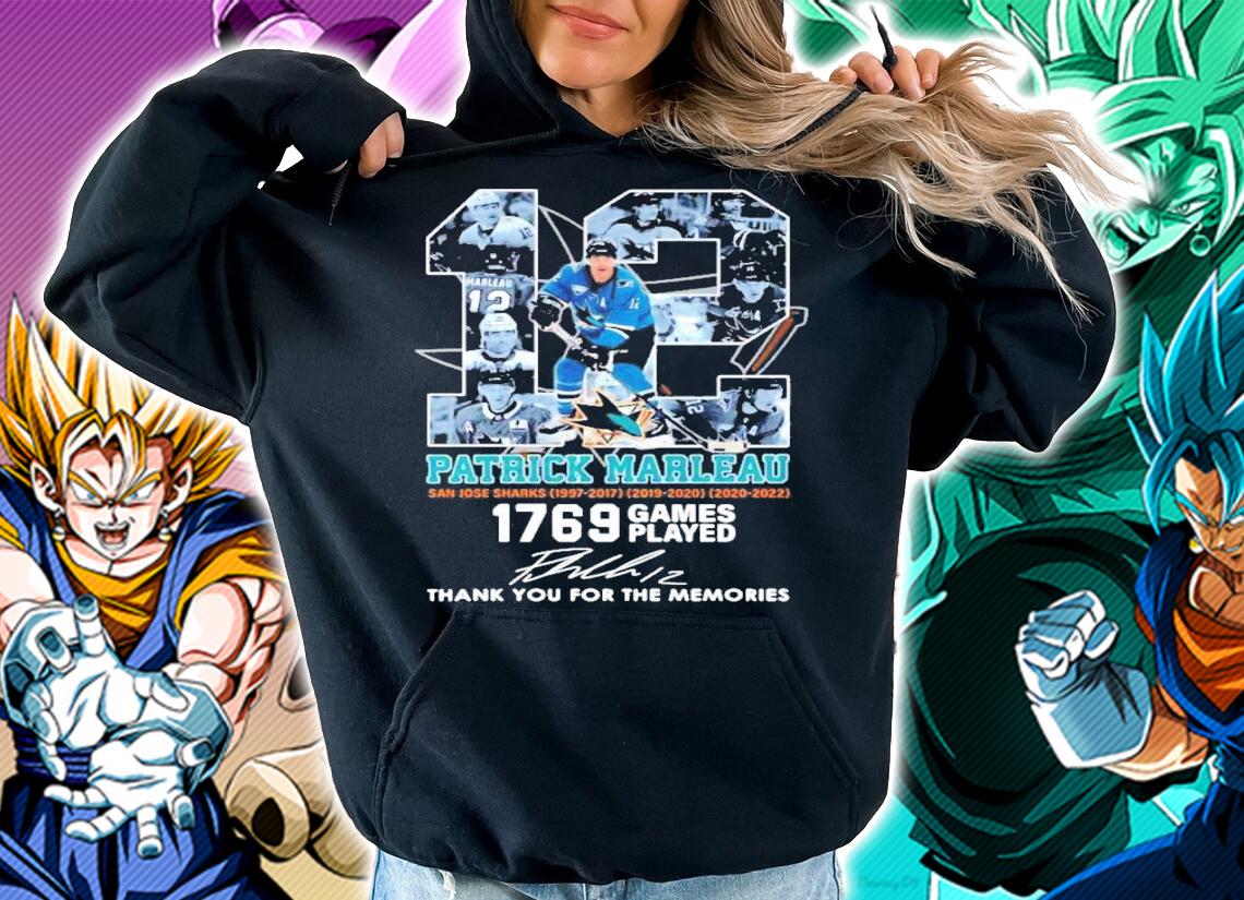 Patrick Marleau 12 San Jose Sharks 1769 Games Played Signature Thank You T-Shirt t-shirt hoodie