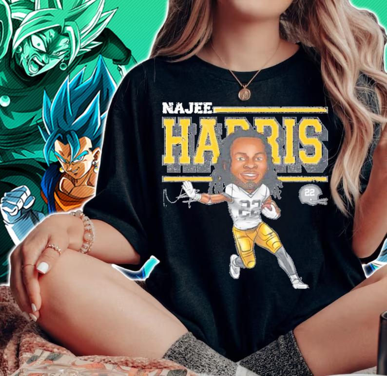Najee Harris Pittsburgh Cartoon Football Signatures Shirt t-shirt woman shirt