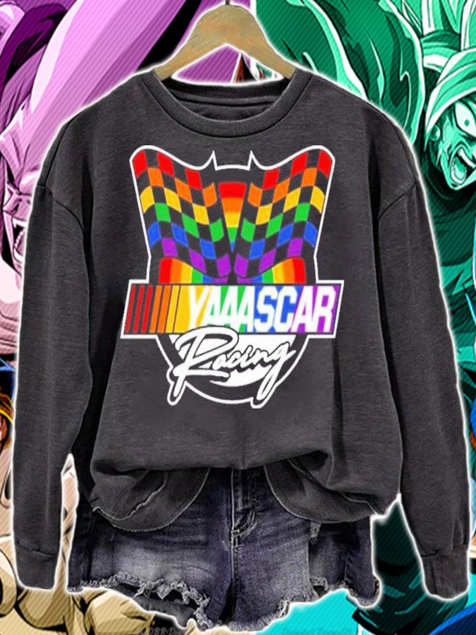 Nascar Checkered Flag Black Yaaascar Shirt t-shirt sweatshirt