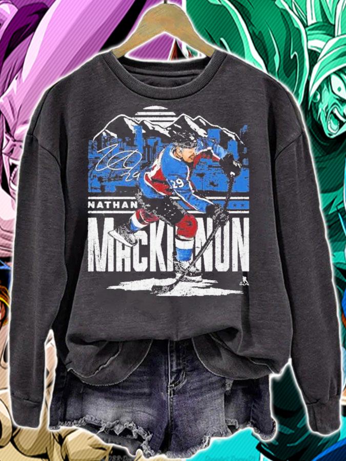 Nathan MacKinnon Colorado Player Skyline Hockey Signatures Shirt t-shirt sweatshirt