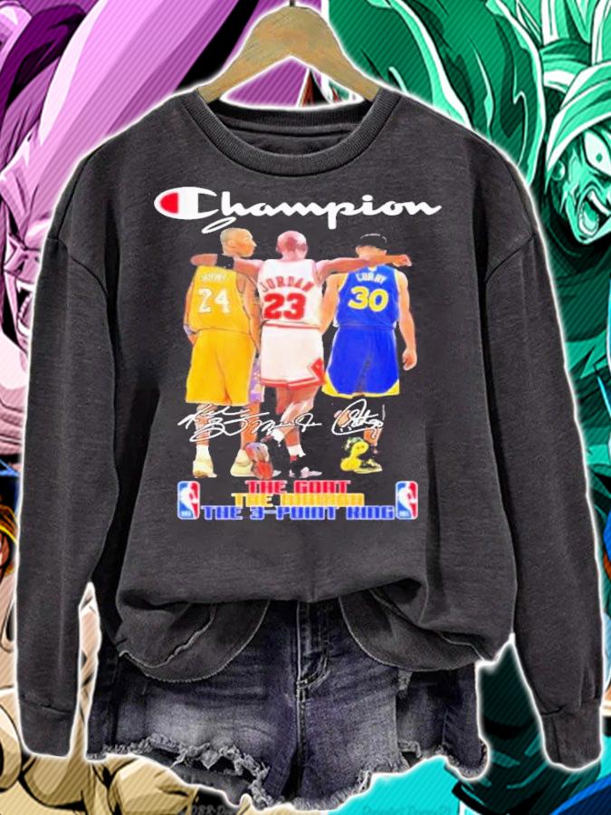 NBA Players The Goat The Mamba And The 3-Point King Champion Signatures t-shirt sweatshirt