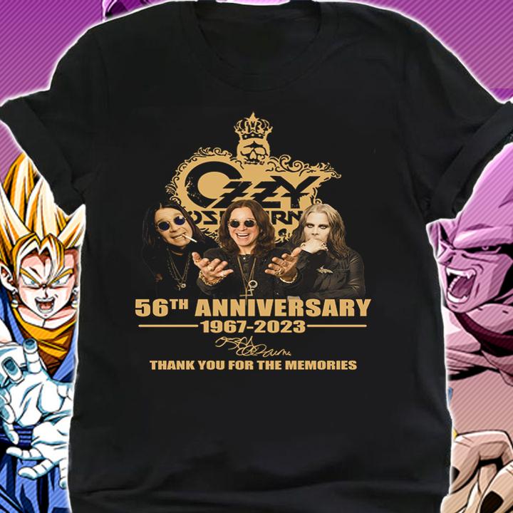 56th Anniversary Ozzy Osbourne 1967-2023 Signature Thank You For The Memories t-shirt shirt