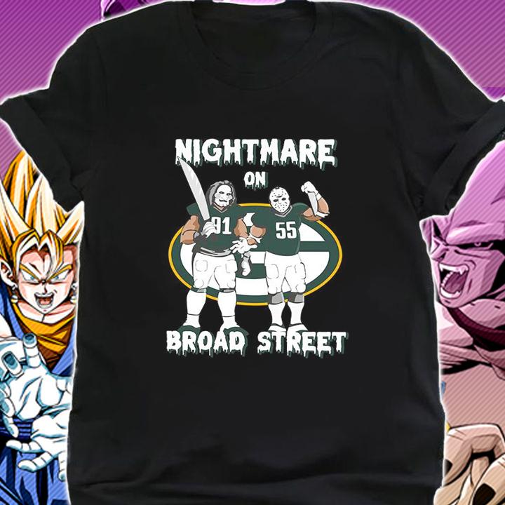 Nightmare On 9155 Broad Street Horror Movies Characters Green Bay Packers t-shirt shirt