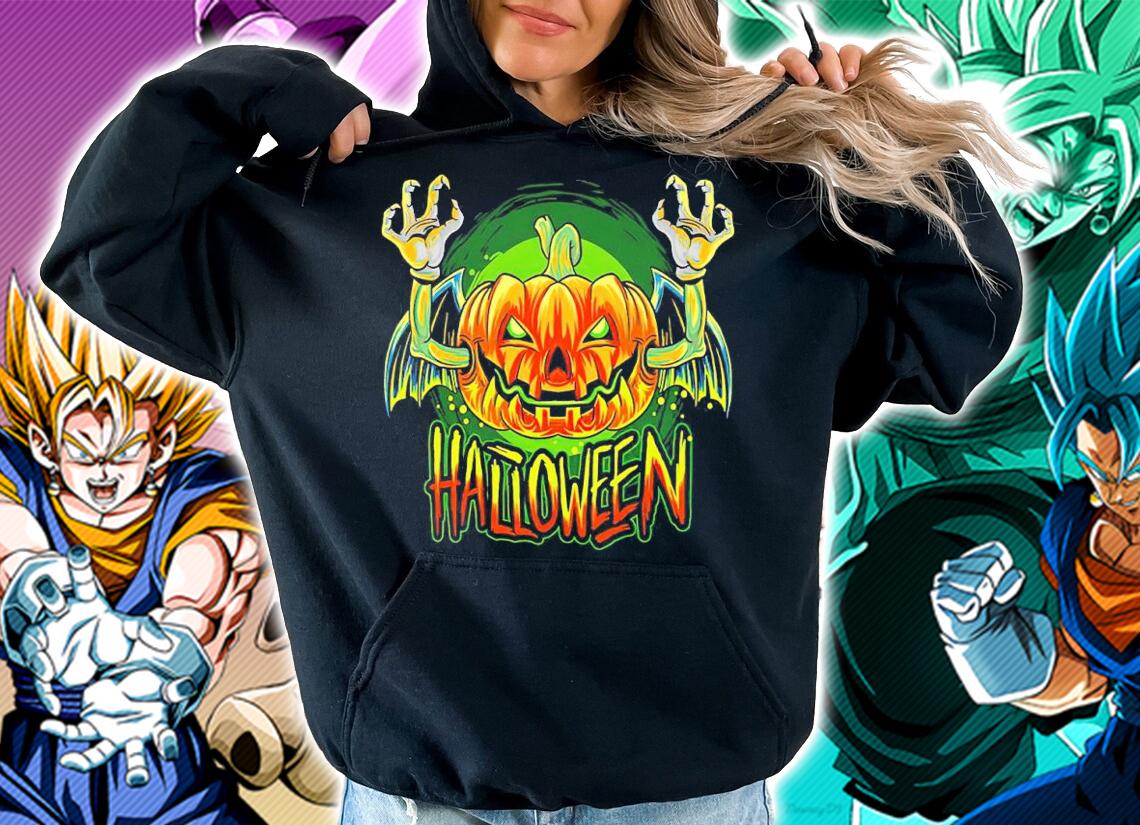 Vampire Bat With Halloween Pumpkin Head Karikatur Shirt t-shirt hoodie