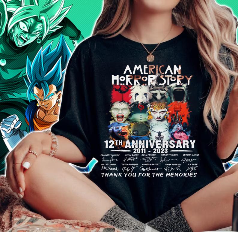 American Horror Story 12th Anniversary 2011-2023 thank you for the memories t-shirt woman shirt