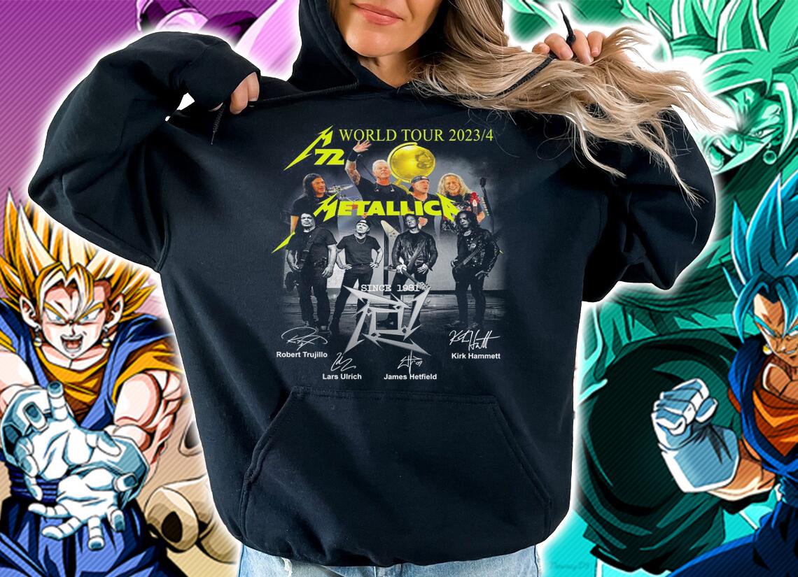 Metallica 72 Seasons World Tour 2023 2024 Metallica Since 1981 Signatures t-shirt hoodie