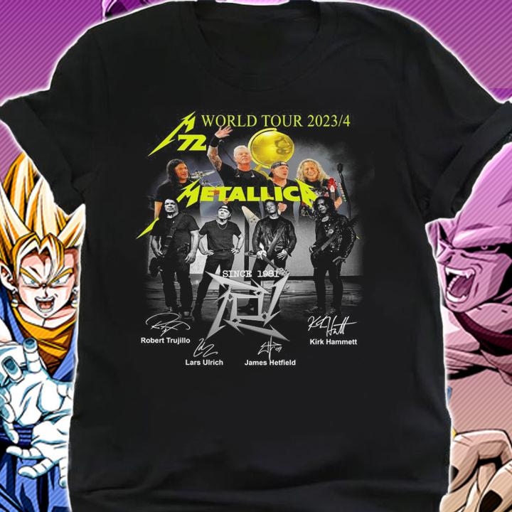 Metallica 72 Seasons World Tour 2023 2024 Metallica Since 1981 Signatures t-shirt shirt