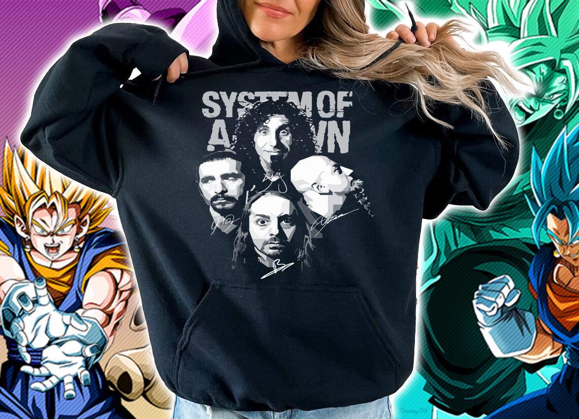 System Of A Down Band Member Signatures t-shirt hoodie