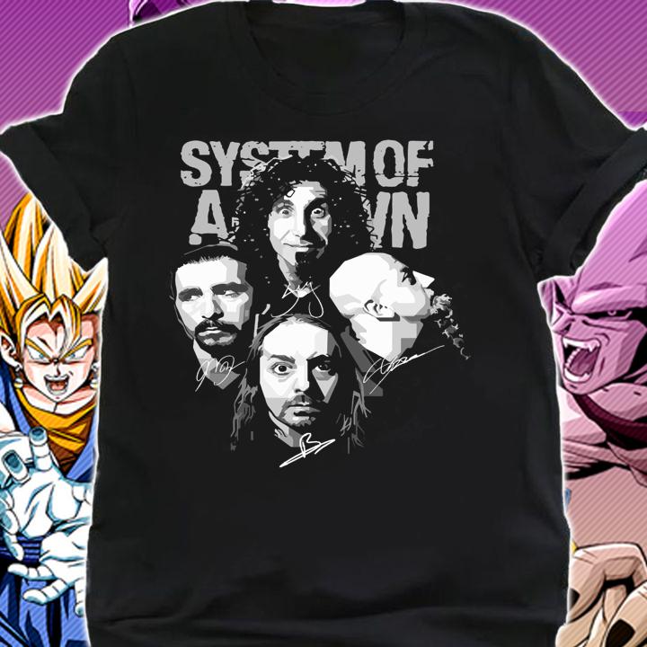 System Of A Down Band Member Signatures t-shirt shirt
