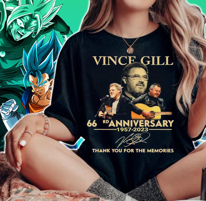 Vince Gill 66rd Anniversary Thank You For The Memories Signature t-shirt woman shirt