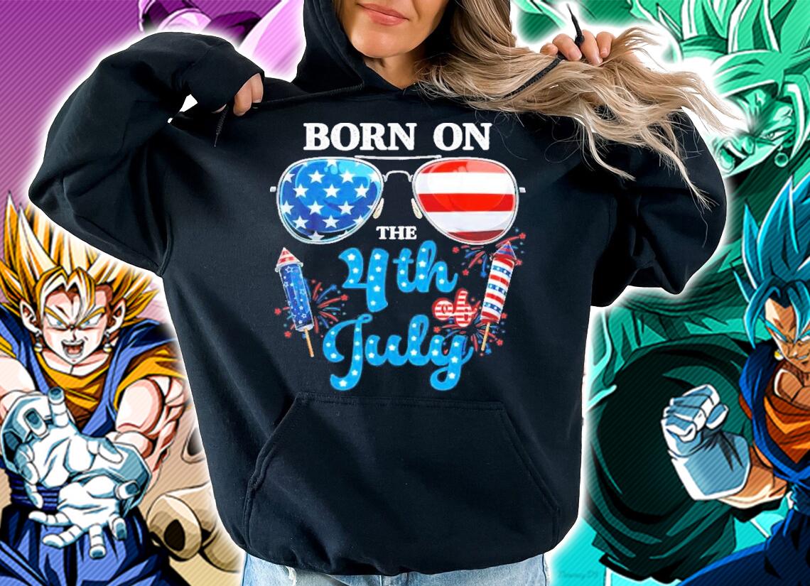 Sunglasses Born On The 4th Of July Firework 2022 T-Shirt t-shirt hoodie