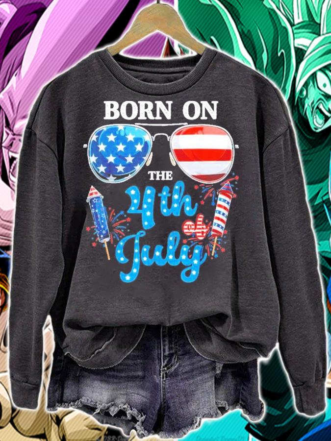 Sunglasses Born On The 4th Of July Firework 2022 T-Shirt t-shirt sweatshirt