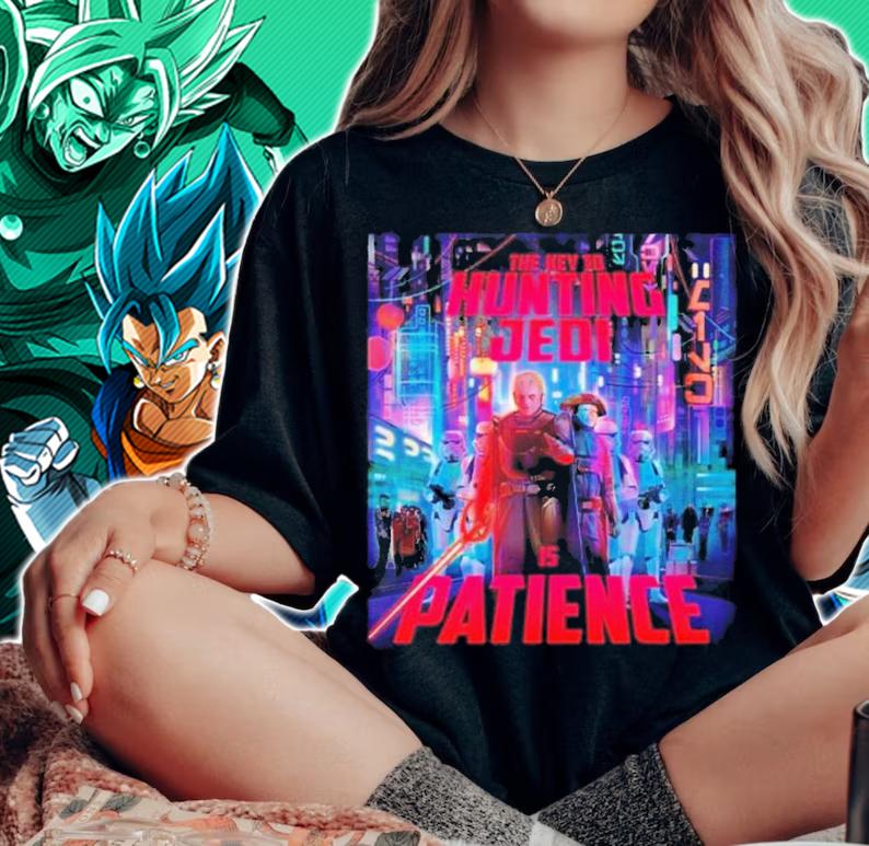 The Key To Hunting Jedi Is Patience Star Wars Obi Wan Kenobi T-Shirt t-shirt woman shirt