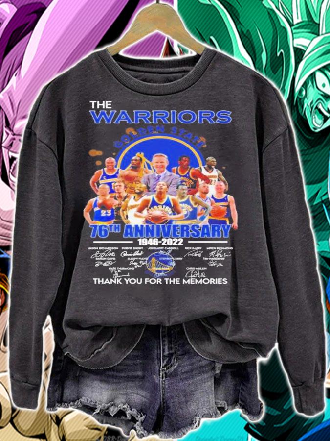 The Warriors Golden State 76th Anniversary 1946-2022 Signatures Thank You For The Memories Shirt t-shirt sweatshirt