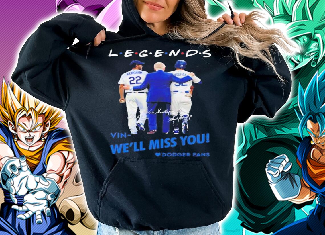 Vin Scully Legends We'll Miss You Dodger Fans Signatures Shirt t-shirt hoodie