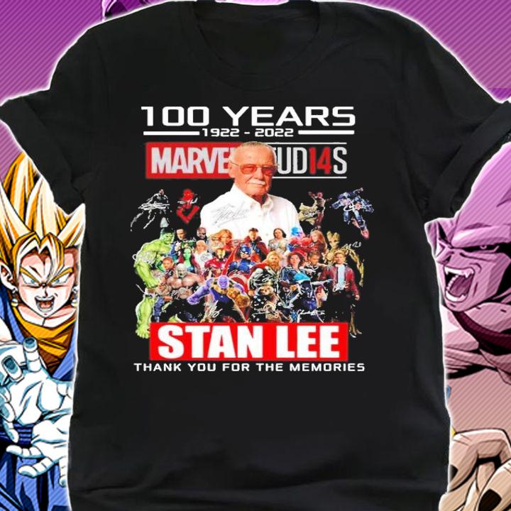 100 Years 1922-2022 Marvel Studios Stan Lee Signatures Thank You For The Memories Shirt t-shirt shirt