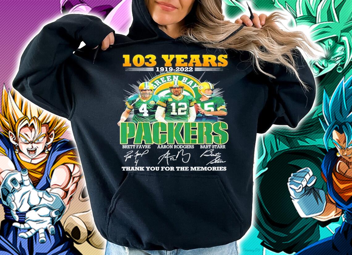 103 years 1919-2022 Green Bay Packer signatures shirt t-shirt hoodie