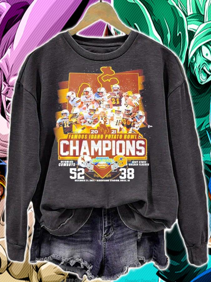 2021 Famous Idaho Potato Bowl Wyoming Cowboys 52 Vs Kent State Golden Flashes 38 Shirt t-shirt sweatshirt