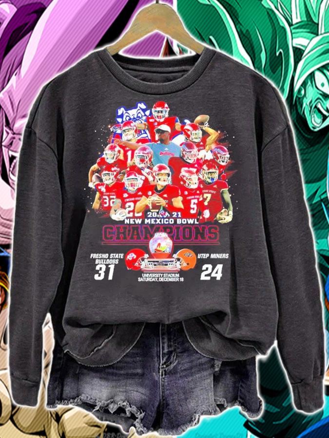 2021 New Mexico Bowl Champions Fresno State Bulldogs 31 Vs UTEP Miners 24 Shirt t-shirt sweatshirt