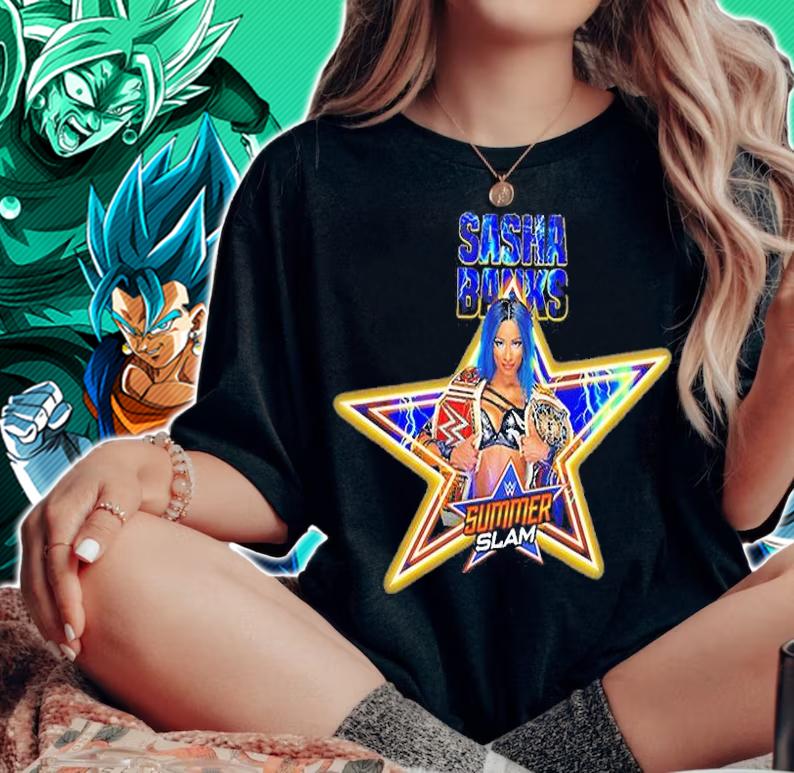2022 Sasha Banks SummerSlam WWE T-Shirt t-shirt woman shirt