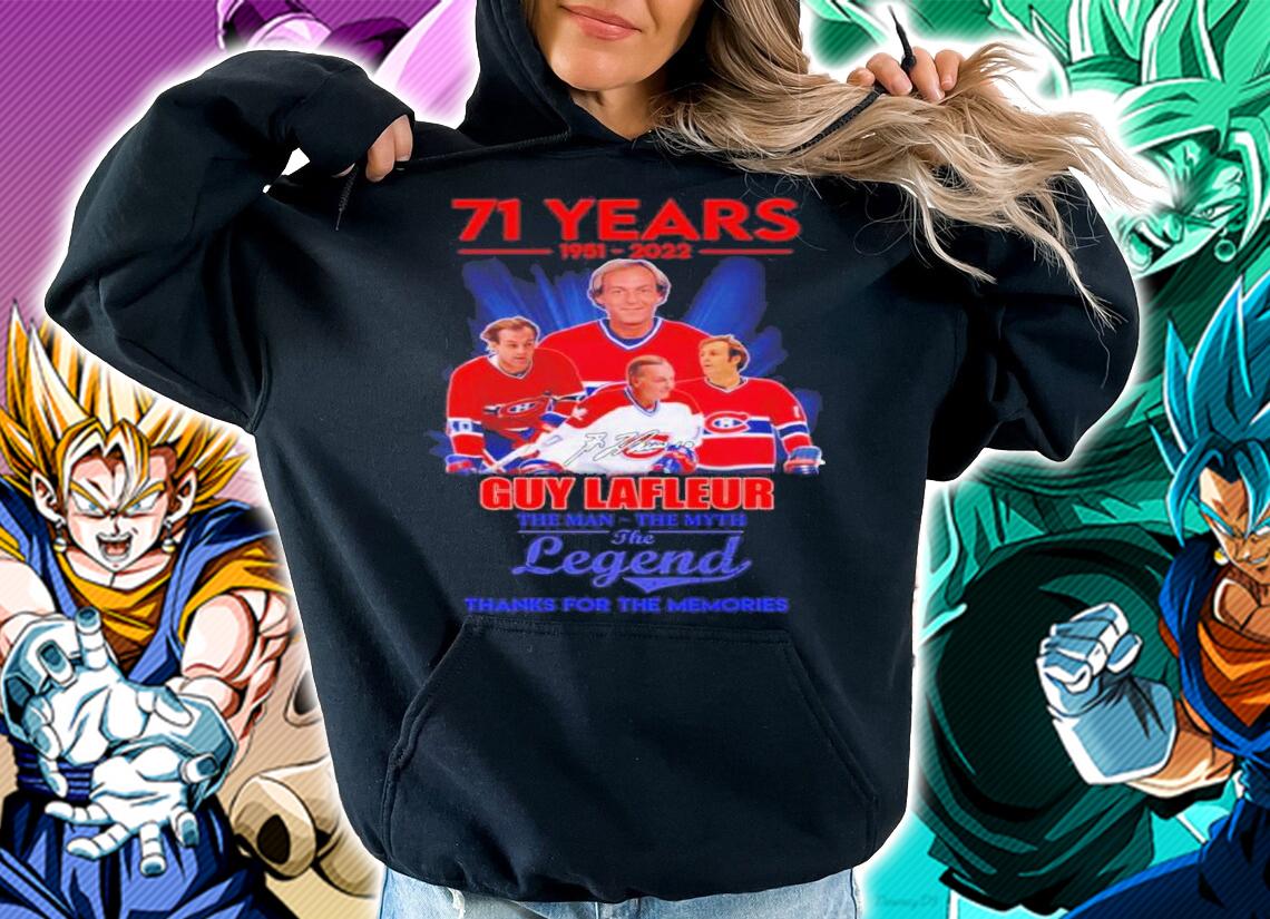 71 Years 1951-2022 Guy Lafleur The Man The Myth The Legend Signatures Thank You For The Memories Shirt t-shirt hoodie