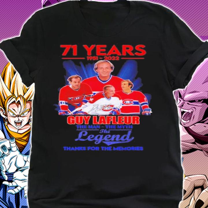 71 Years 1951-2022 Guy Lafleur The Man The Myth The Legend Signatures Thank You For The Memories Shirt t-shirt shirt