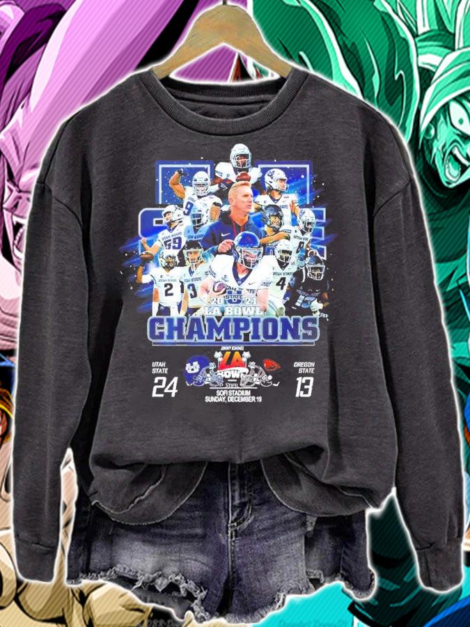 2021 LA Bowl Champions Utah State 24 Vs Oregon State 13 Shirt t-shirt sweatshirt