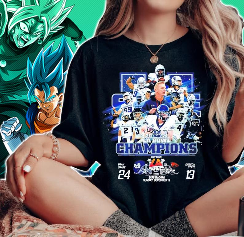 2021 LA Bowl Champions Utah State 24 Vs Oregon State 13 Shirt t-shirt woman shirt