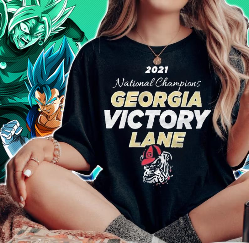 2021 National Champions Georgia Bulldogs Victory Lane T-shirt t-shirt woman shirt