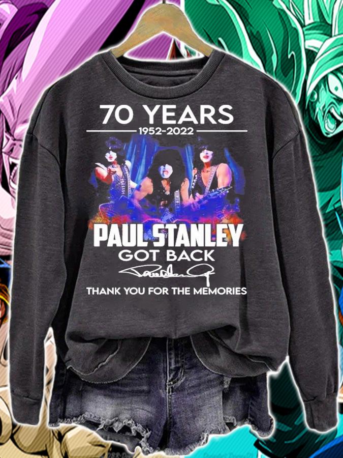 70 Years 1952-2022 Paul Stanley Got Back Signatures Thank You For The Memories Shirt t-shirt sweatshirt