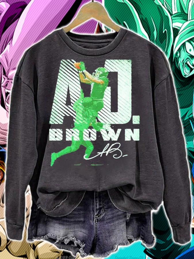 A.J. Brown Philadelphia Cartoon Football Signatures Shirt t-shirt sweatshirt