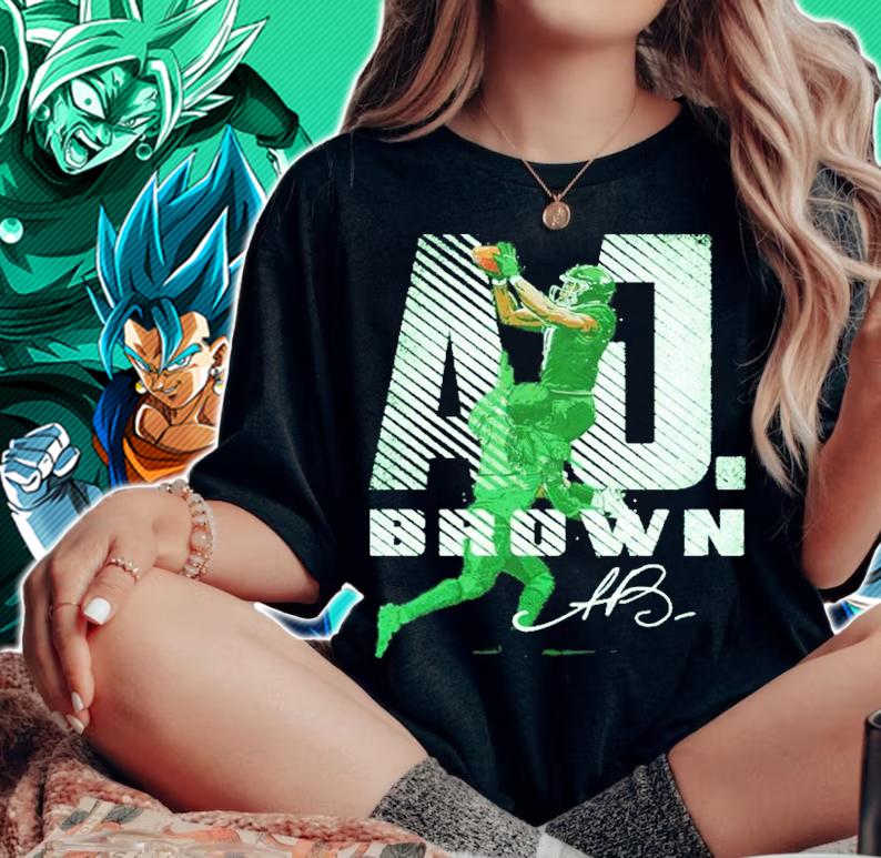 A.J. Brown Philadelphia Cartoon Football Signatures Shirt t-shirt woman shirt