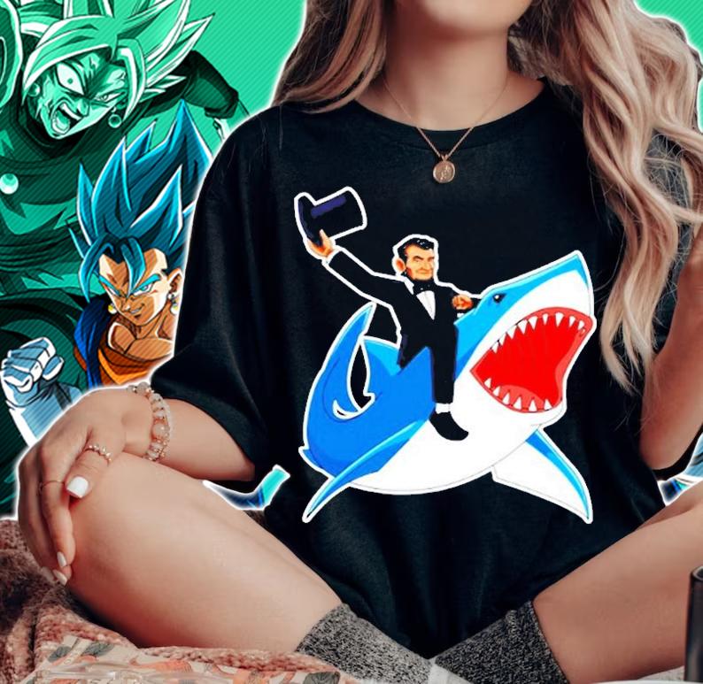 Abraham Lincoln Riding A Shark 4Th Of July T-Shirt t-shirt woman shirt