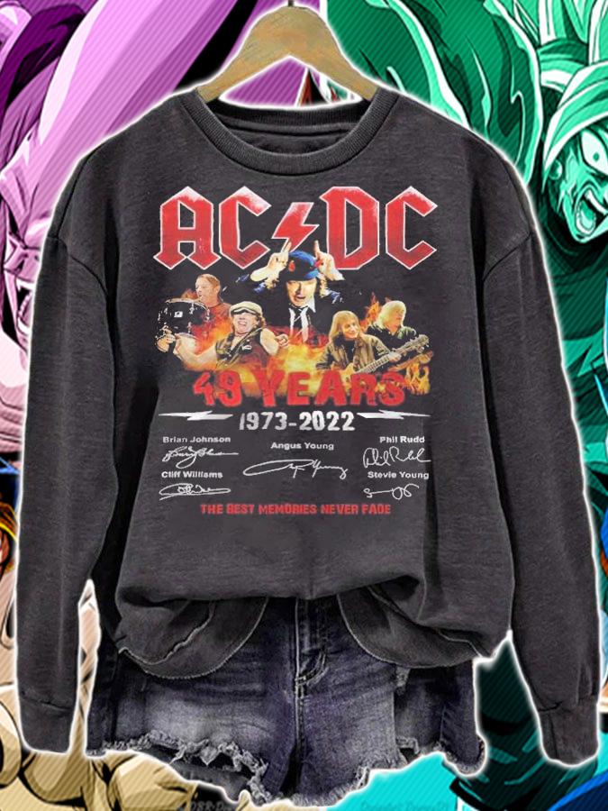 ACDC 49 Years 1973-2022 Signatures The Best Memories Never Fade Shirt t-shirt sweatshirt