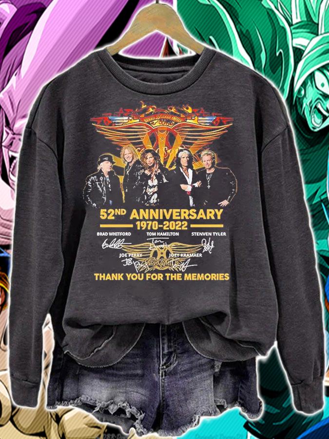 Aerosmith 52nd Anniversary 1970 2022 Thank You For The Memories Signatures T-Shirt t-shirt sweatshirt